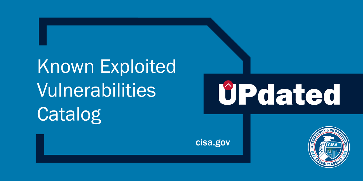 🛡️ We added #Aviatrix Controller OS command injection vulnerability CVE-2024-50603 to our Known Exploited Vulnerabilities Catalog. Visit go.dhs.gov/Z3Q &amp; apply mitigations to protect your org from cyberattacks. #Cybersecurity #InfoSec
