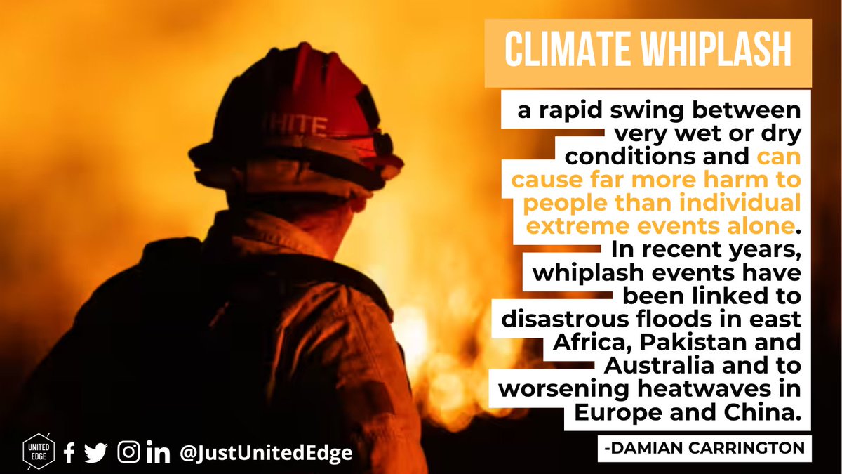 Climate 'whiplash' events—rapid shifts between extreme droughts and floods—have increased by 31% to 66% globally since the mid-20th century due to global heating. This intensification poses significant challenges to communities and ecosystems worldwide. bit.ly/4hftZiu