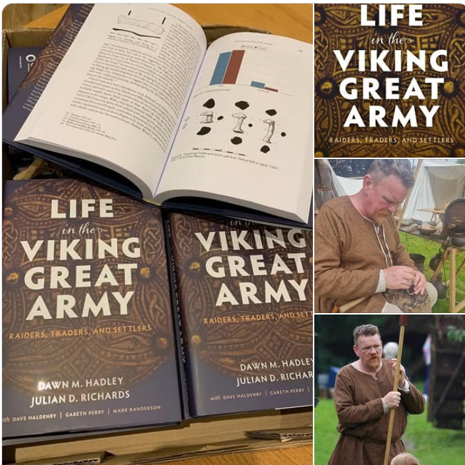 TheVikingsUK's tweet photo. We  are delighted that Mark Randerson- (aka Trix) - one of our  long-standing members and leader of our group Jorvik, is a co-author of  Life in The Great  Viking Army: Raiders, Traders and Settlers, along with Dawn M. Hadley,  Julian D. Richards, Dave Haldenby and Gareth Perry. https://t.co/g3rK2cEf0I
