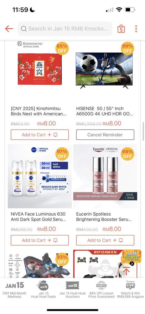 suhafarinordin's tweet photo. Nah sale jualan tahun baru cina rm8 sape cepat dia dapaaatt
 
All item RM8!!! 
https://t.co/tv8Zemyu9g

Ada vacuum, TV dan baaanyak lagi😱 Shopee
#ShopeeMYCreatorClub #ShopeeCNYSale #ShopeeCNY #shopeehaul #shopeemalaysia #ShopeeMY #Shopee https://t.co/A5hgd1KXAG