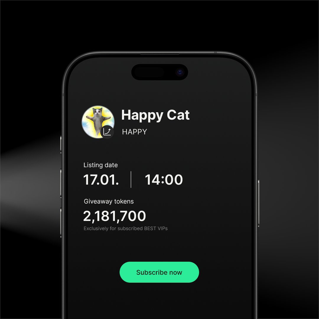 VSN_Unofficial's tweet photo. New Listing via Bitpanda Spotlight 🔥

Date: 17/01/2024 14:00 MEZ
Coin/Token : HAPPY
Mcap: €22M

Get free Token as BEST-Vip🤩

@HappyCatArcade @Bitpanda_global https://t.co/z3CKmC3LgX