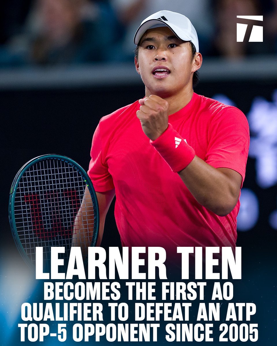 Tennis's tweet photo. Absolutely unreal from Tien 🤯 

#AO2025 https://t.co/bD5P8T0zgA