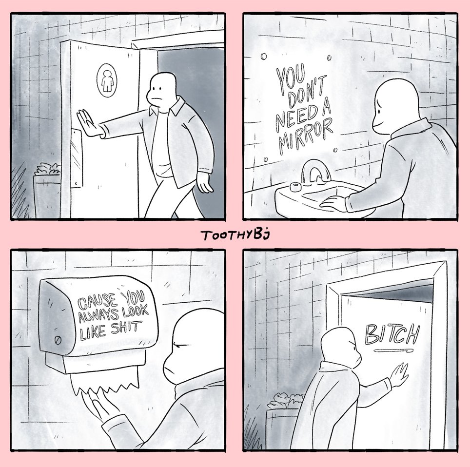 toothybj's tweet photo. Bathroom Message https://t.co/JCA1VyOoMO