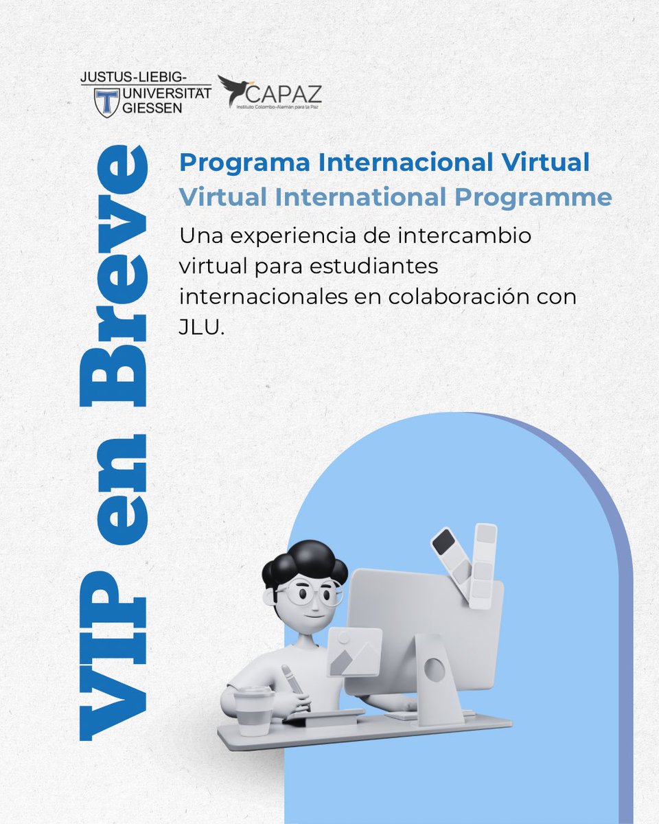 Instituto_CAPAZ's tweet photo. 🌍 ¡Únete al VIP – International Programme de la JLU!
✅ +60 cursos online
✅ Clases de alemán
✅ Certificado oficial
📆 Inscríbete antes del 28/02/2025:
Toda la información: https://t.co/NjAGLlcADd
#IntercambioVirtual https://t.co/yaUjqxpSsR
