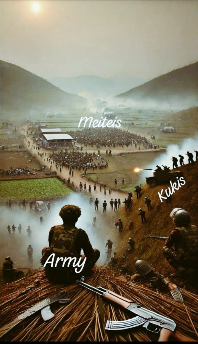 #ManipurViolence it's Still Cause of Colonial Type AR Security Forces kept in Manipur+Myanmar Chin/Kuki NarcoTerrorist Sheltered Under Name #Soo Example: After Ethnic cleansing of Indeginious people Now #India has open Indo Myanmar Gate after So Many years? Shetlers R Given ST ?
