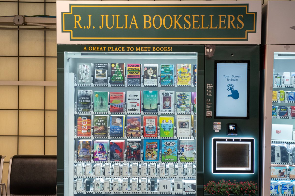 Travelers, meet your next beach read! We’re proud to partner with <a href="/rjjulia/">RJ Julia Booksellers</a>, a Southern Connecticut treasure, to offer a curated selection of literary adventures in their book vending machine.