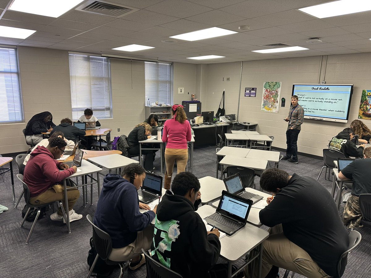 Mary Hernandez (@mchernandez10) on Twitter photo Applying new vocabulary in Coach Siemering’s English 3 using Vocab Roulette. Ss switched back and forth from working individually to collaborating with peers. Applying new vocabulary in Coach Siemering’s English 3 using Vocab Roulette. Ss switched back and forth from working individually to collaborating with peers.