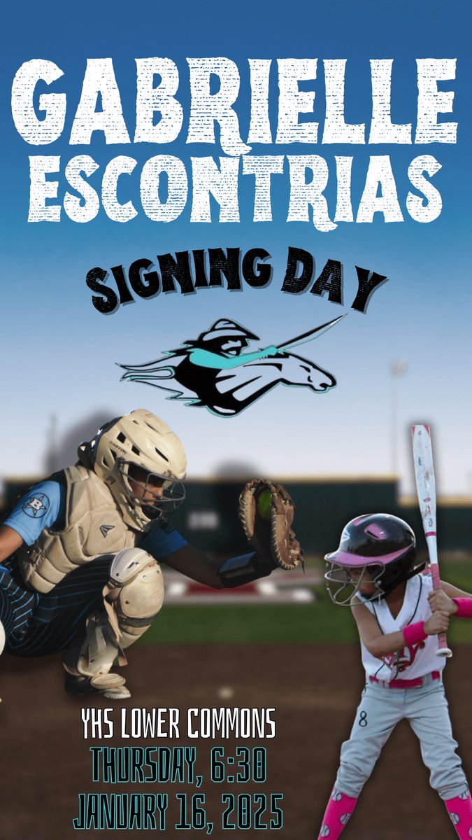 Big day for <a href="/GabrielleEsco8/">Gabrielle Escontrias</a> !! We are beyond proud of you!! Join us tonight to celebrate !! #bowsup 🥎🏹💪 <a href="/ysletafootball/">Coach Martinez</a> <a href="/YsletaSports/">Ysleta HS Athletics</a>