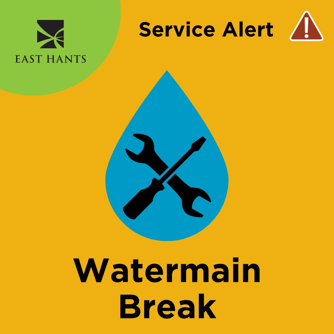 EastHantsNS's tweet photo. Service Notice ❗
Watermain Break
167 Hwy 214, Elmsdale (near Cup of Soul Cafe)
Water shut off for 10 hours

Traffic controls in place, with potential for road shutdown. Avoid the area and expect delays. Please use caution approaching site to keep crews safe. https://t.co/UEdsTqafz3