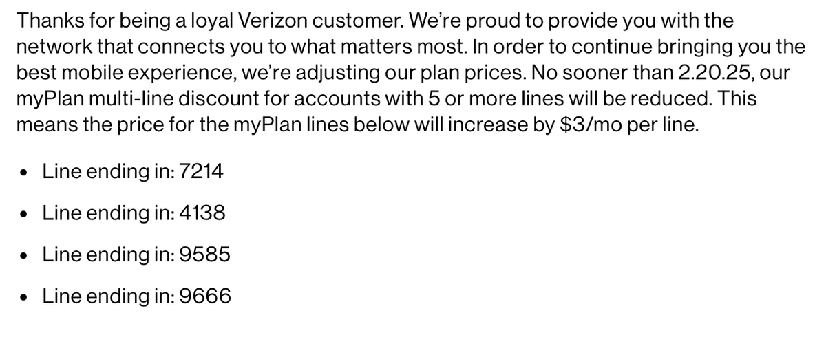 CanyonCliffs's tweet photo. @Verizon I feel that loyalty waning when I get emails like this. https://t.co/VbgiMhDvUY
