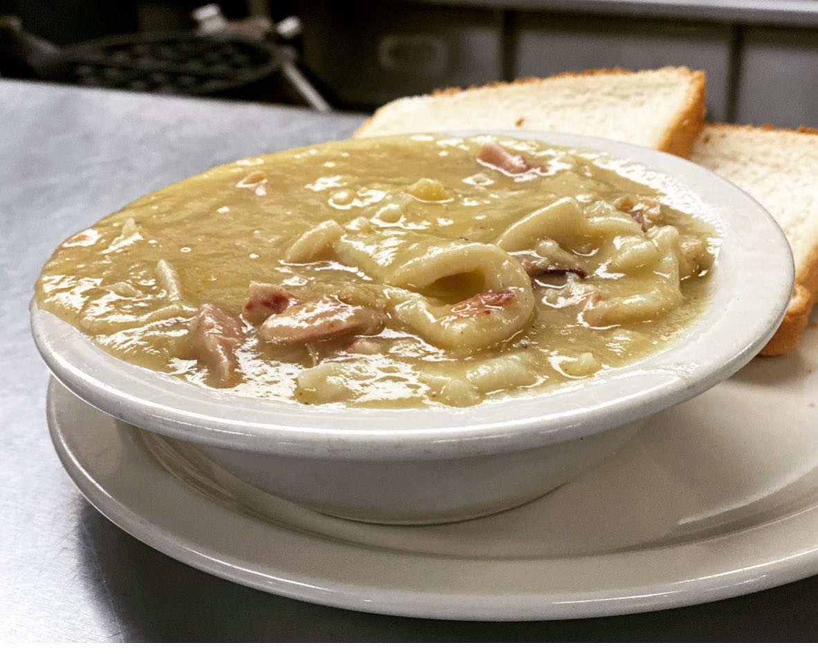 Cold weather = chicken and dumplings.

Minnie Sue's chicken and dumplings are $16.99 with your choice of two sides, only available on Thursdays.