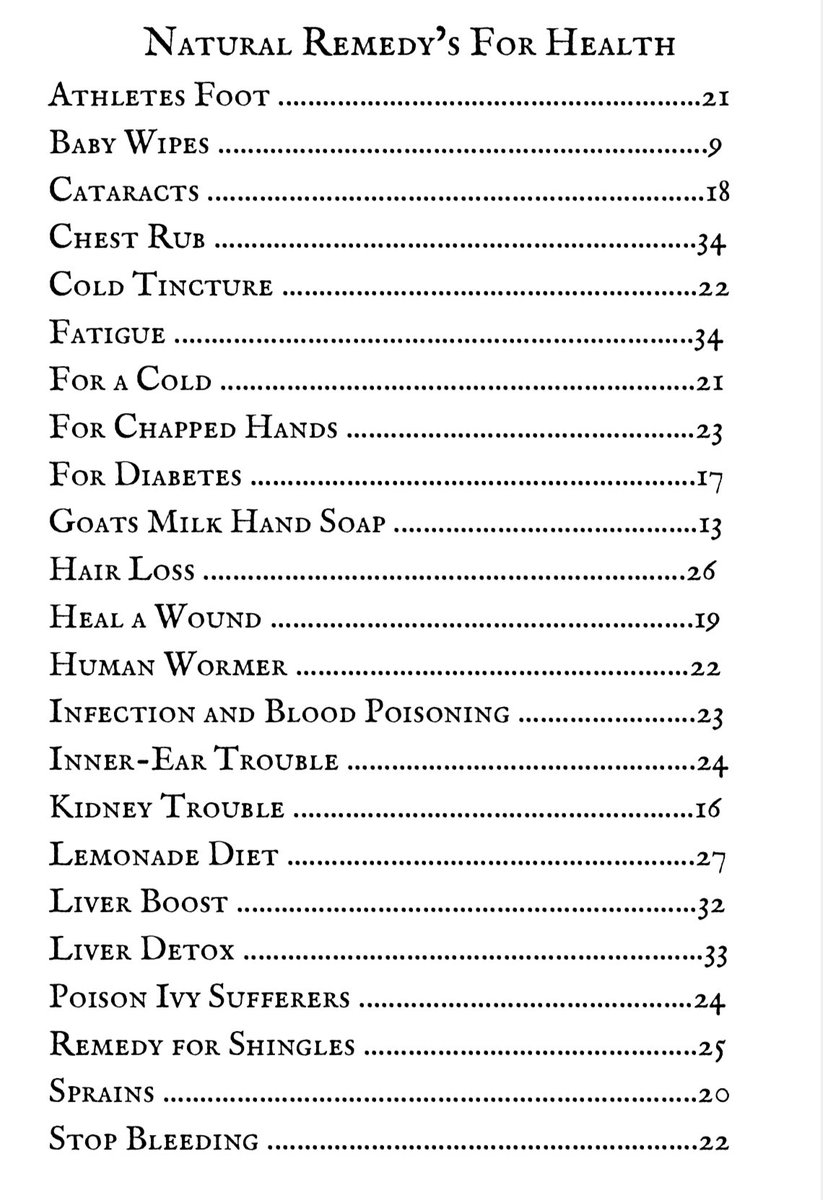 lovina_zook's tweet photo. Below is the index to my home remedies book that’s available on my website. https://t.co/HQX3rnJlTc https://t.co/CeSV9tWAXM