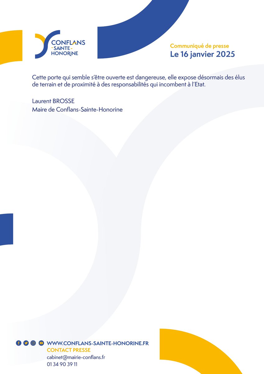 [COMMUNIQUÉ DE PRESSE] 
Mise en cause de la Ville de Conflans-Sainte-Honorine dans l’assassinat de Samuel Paty : rétablissement des faits.