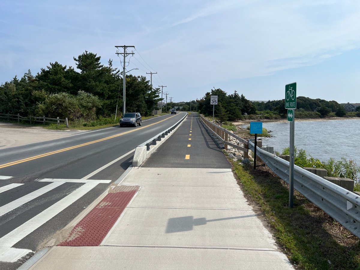 GPI1966's tweet image. We are proud to have contributed to MassDOT’s 15 miles of new shared-use paths in 2024! GPI’s shared use path design in Oaks Bluff, MA, was completed through the construction phase and is open for use. More: ow.ly/I34C50UHNn8

#PedestrianSafety #MassDOT #SharedUsePath