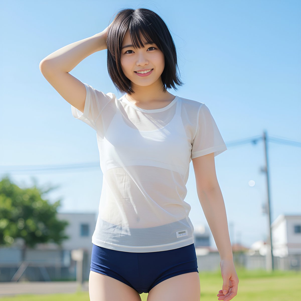 yoko595's tweet photo. #AIart #AI美女 #ブルマー

透過てすと😆
sheerとか transparent materials？

#imageFX https://t.co/DRKWiVADhw