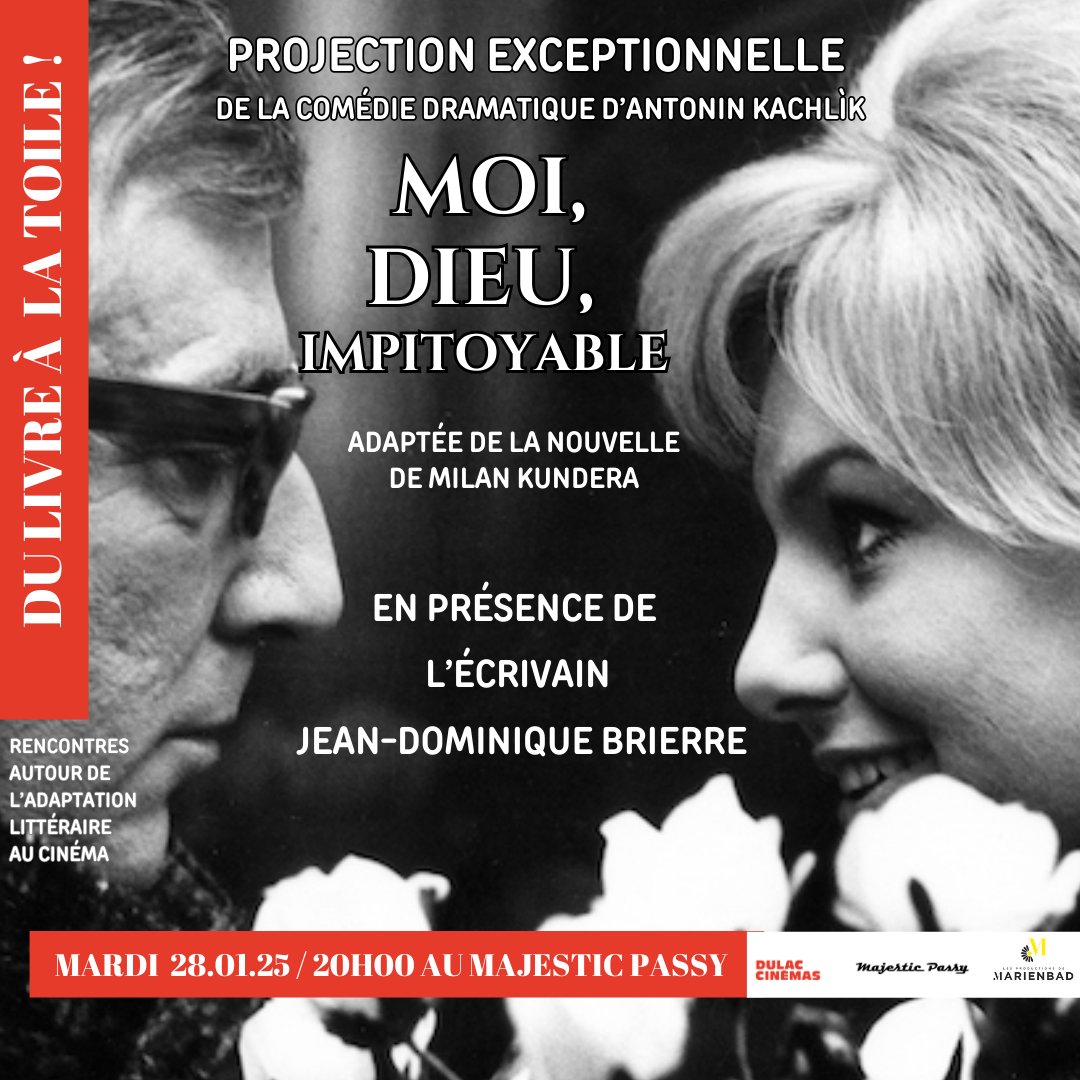 📖🎬 𝐃𝐔 𝐋𝐈𝐕𝐑𝐄 𝐀̀ 𝐋𝐀 𝐓𝐎𝐈𝐋𝐄,

👉 𝗔𝘂 𝗽𝗿𝗼𝗴𝗿𝗮𝗺𝗺𝗲 : projections et rencontres autour de l’adaptation littéraire au cinéma

📆 Rendez-vous : 𝑀𝑎𝑟𝑑𝑖 28 𝑗𝑎𝑛𝑣𝑖𝑒𝑟 𝑎̀ 20ℎ 𝑎𝑢 𝑀𝑎𝑗𝑒𝑠𝑡𝑖𝑐 𝑃𝑎𝑠𝑠𝑦
—
🎫 bit.ly/DLALT2