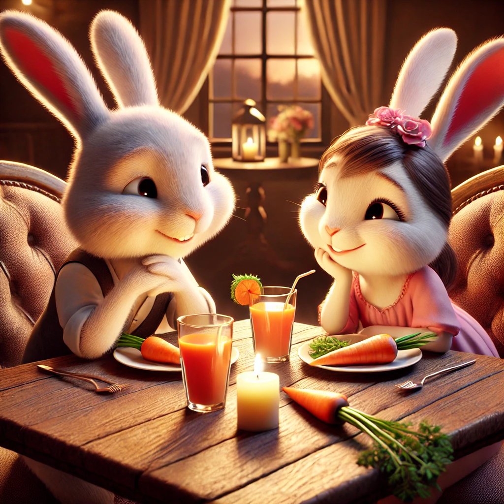 Jackielthequeen's tweet photo. Wishing all my followers a cozy and romantic evening, just like these two adorable rabbits enjoying their carrot dinner together. 🥕✨ Good night, everyone!
#GoodDinner #eTatos #AIArtistCommunity #Love #GoodEvening https://t.co/mIDSbH2qrH