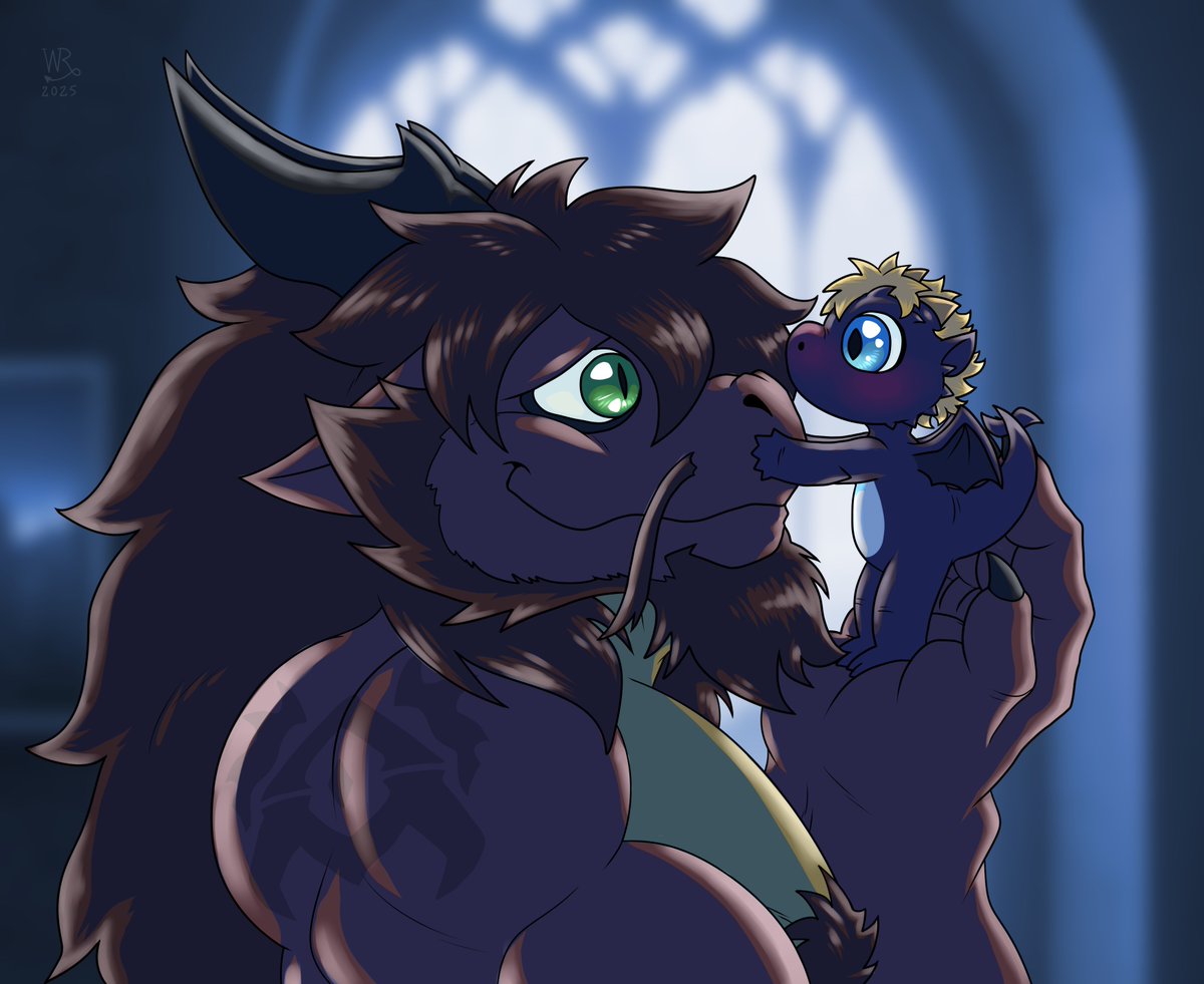 Will Rojo (@willkalen) on Twitter photo Time for a scene so sweet it will melt your heart.
All of Mannegon's children love their dad, but Greetzel always felt a special closeness to him. So here's a younger Mannegon with his little purple son as a baby, probably about to sing him a lullaby.
Greetzel by <a href="/00LordRex00/">MetallosaurusRex</a> Time for a scene so sweet it will melt your heart.
All of Mannegon's children love their dad, but Greetzel always felt a special closeness to him. So here's a younger Mannegon with his little purple son as a baby, probably about to sing him a lullaby.
Greetzel by <a href="/00LordRex00/">MetallosaurusRex</a>