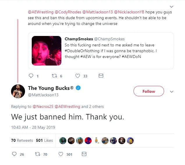 Und1sputedAngel's tweet photo. A VERY necessary thread of pro wrestlers supporting the LGBTQ+ Community

🧵:

The Elite - Kenny Omega, Hangman Adam Page, Matt and Nick Jackson, Cody Rhodes https://t.co/xtGqYTpytf
