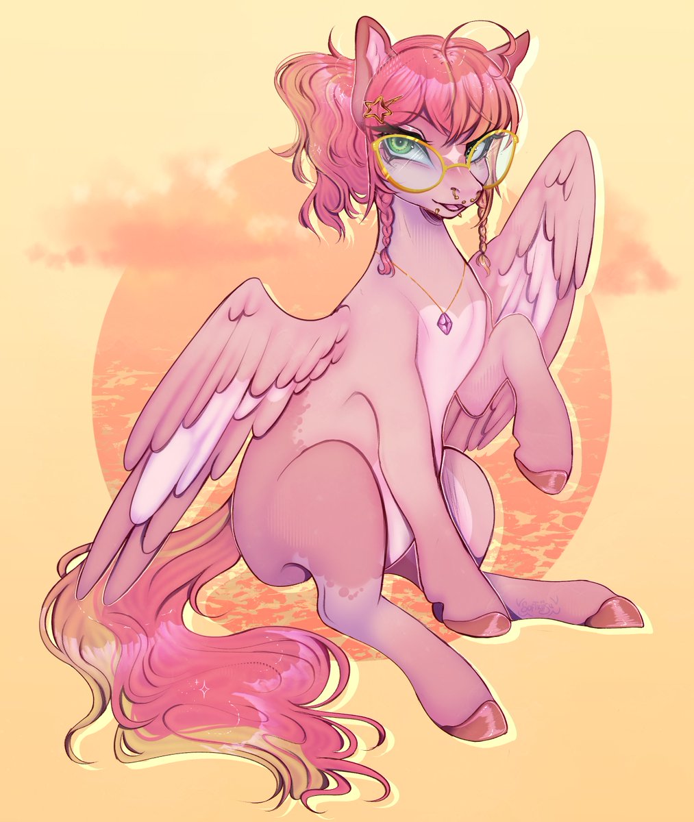 softkiisu's tweet photo. sunset hors ... .... #mlp @Emiimeoww_ https://t.co/CVeqm22dTR