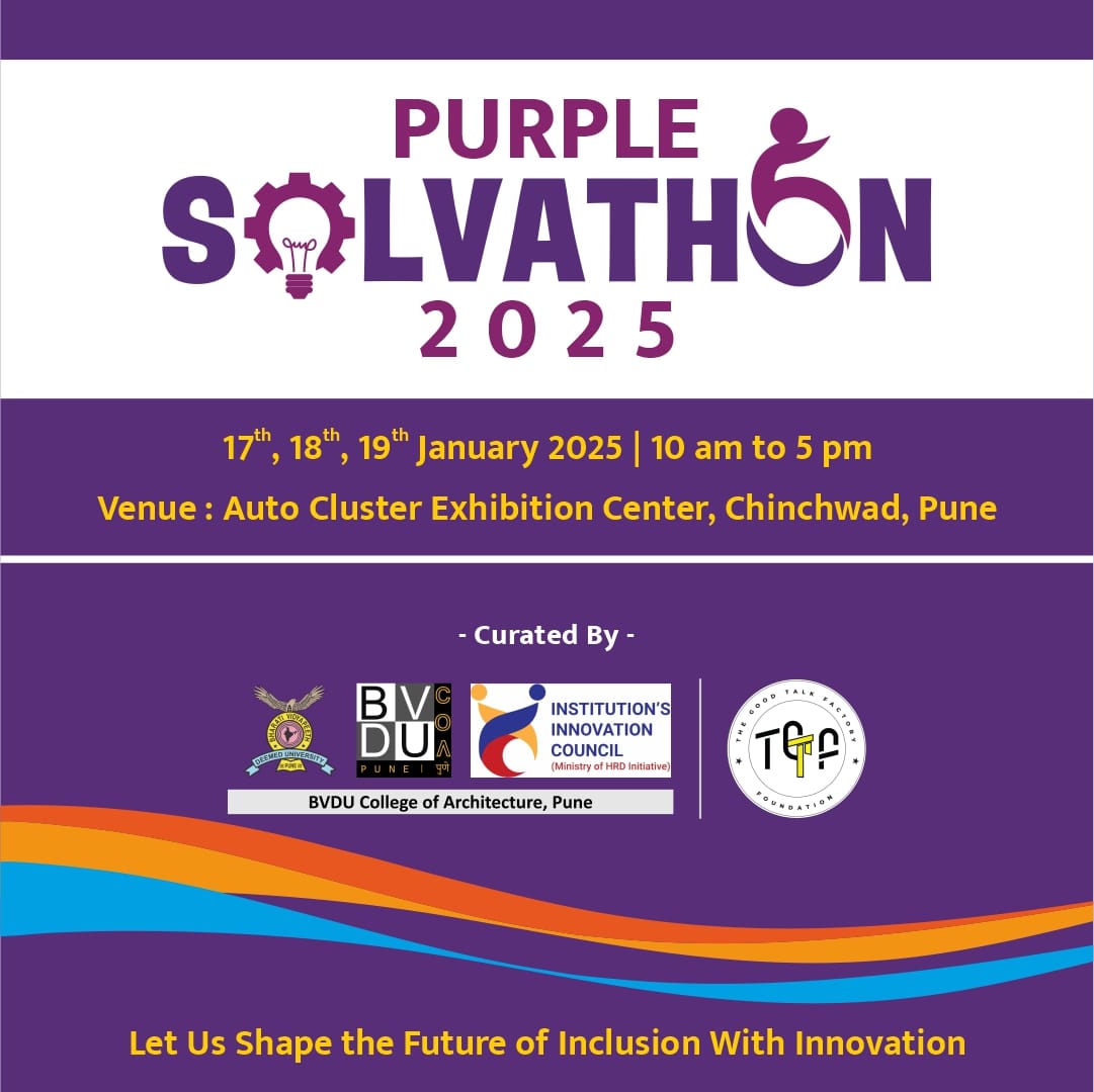 🚀 Purple-Solvathon 2025 | Innovate for Inclusion! 💜✨
🔥 A Challenge Like No Other! 🔥
Inaugurated by Hon. Shri. Shekhar Singh (I.A.S.), Commissioner, Pimpri Chinchwad Municipal Corporation
The ultimate innovation space where young minds from engineering, architecture &amp;