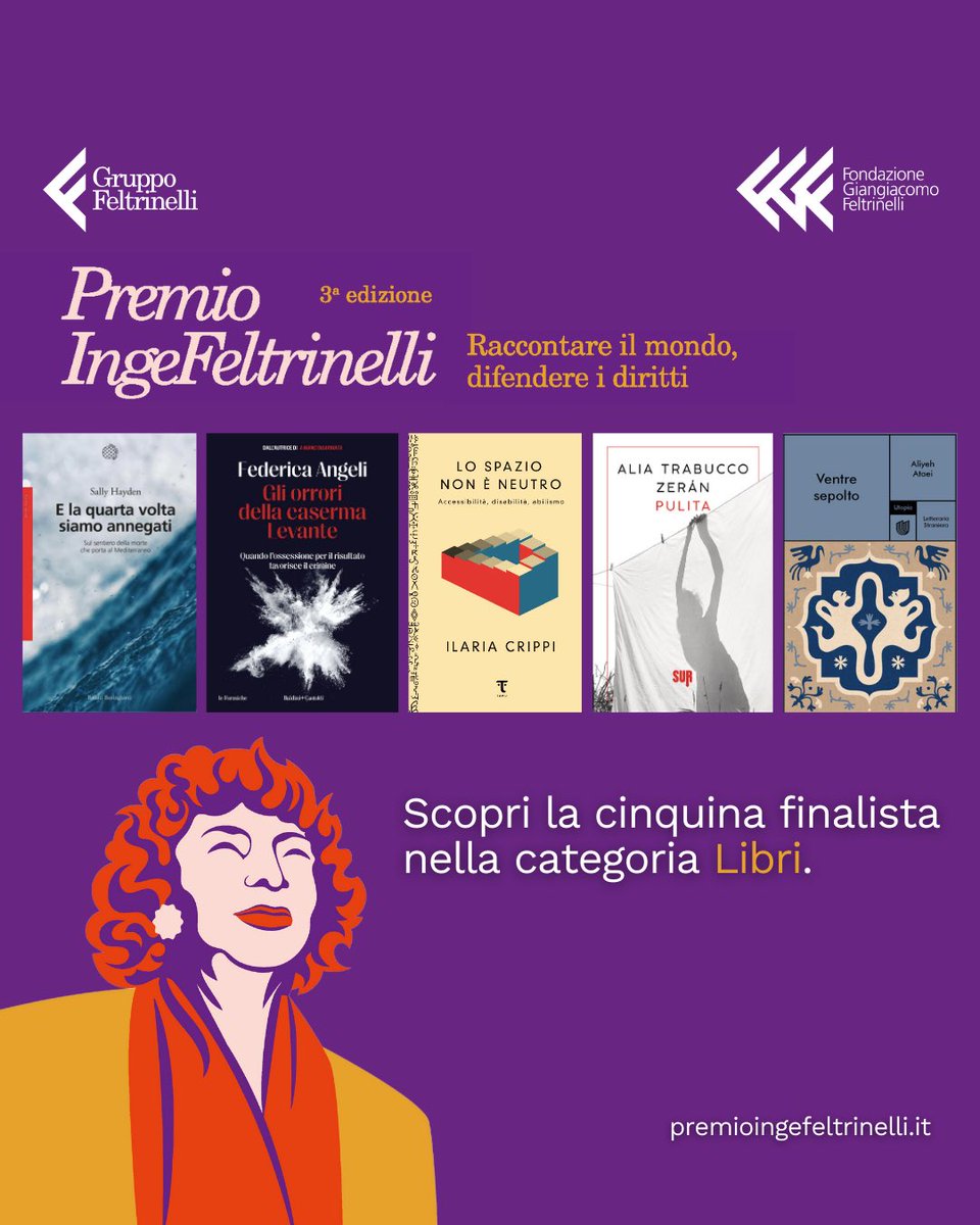 Fondazione Giangiacomo Feltrinelli (@fondfeltrinelli) on Twitter photo Torna il Premio Inge Feltrinelli! Vota entro l'8 marzo per scegliere il tuo libro preferito tra le opere finaliste a firma femminile che accendono i riflettori sulle lotte per i diritti.
Scopri di più su premioingefeltrinelli.it
<a href="/feltrinellied/">Feltrinelli Editore</a> <a href="/Feltrinelli_/">Feltrinelli Librerie</a> Torna il Premio Inge Feltrinelli! Vota entro l'8 marzo per scegliere il tuo libro preferito tra le opere finaliste a firma femminile che accendono i riflettori sulle lotte per i diritti.
Scopri di più su premioingefeltrinelli.it
<a href="/feltrinellied/">Feltrinelli Editore</a> <a href="/Feltrinelli_/">Feltrinelli Librerie</a>