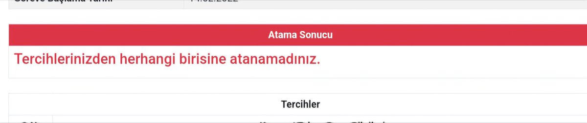 <a href="/oguzozat/">Oğuz ÖZAT</a> Oguz hocam maalesef yerleşemedik. Sonuçlar açıklanmadan yetersiz kontenjanlari bir tek  siz dile getirdiniz, desteklediniz  teşekkür ediyoruz.💐Sizlerden ricamiz bugün ki sonuçlardan sonra tekrar MEB den talepte bulunmanız sesimizi duyurmaniz. Butun çabamız AILE BİRLİĞİMIZ..