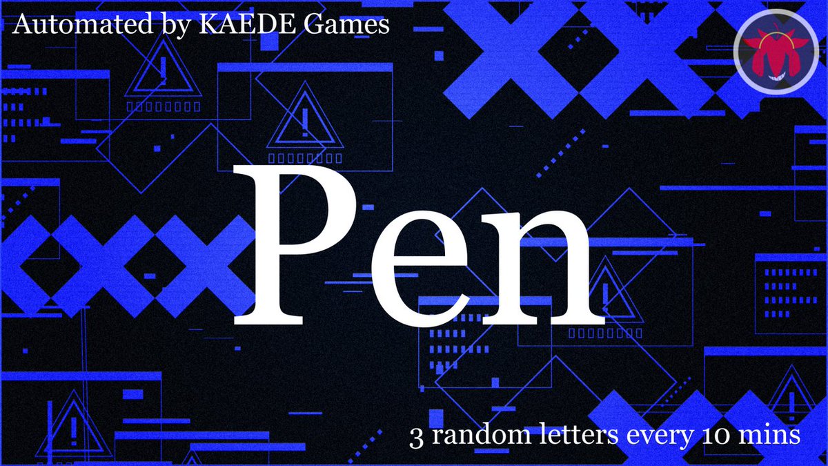 3 random letters every 10 mins tweet media