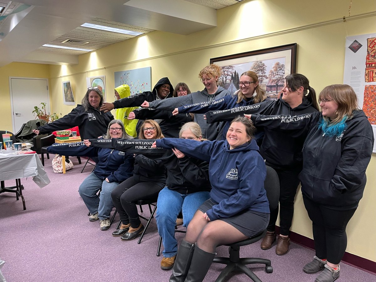 goRCLS's tweet photo. Did you know RCLS has a Cricut Iron available for member libraries to borrow? Recently, Western Sullivan  Public Library used it to create some incredible branded sweatshirts that look amazing! #LibraryInnovation #CreativeLibraries #CricutIron #LibrarySwag https://t.co/EPMHa5jI4V