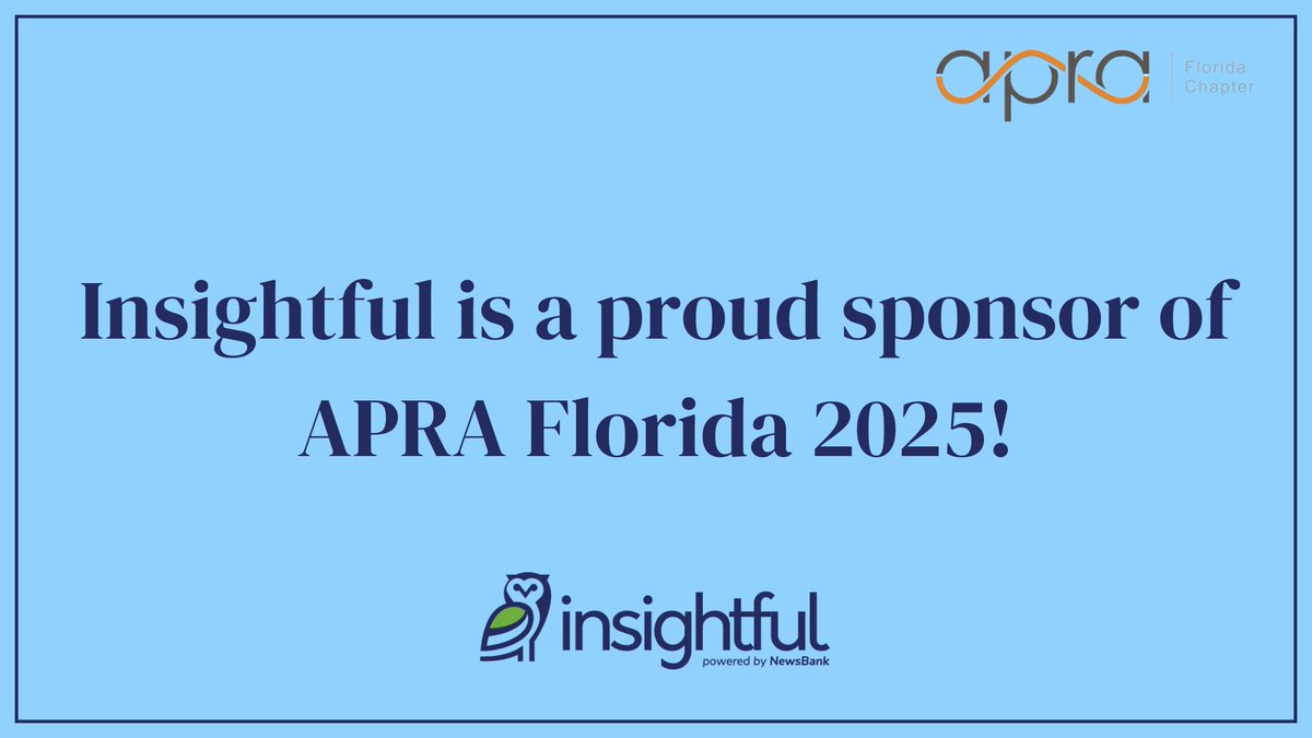 insightfulphila's tweet image. We are excited to announce our sponsorship of APRA Florida 2025. Don&apos;t forget to stop by the Insightful table next month!

#APRAFL2025 #prospectdevelopment