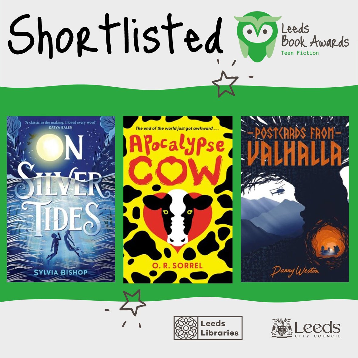 ⭐ LBA 25 Teen Fiction Shortlist! ⭐

All these stories offer a unique twist on the world we know. We promise you’ll be on the edge of your seat with every, single, page!

If you want to know more about each title, follow the🧵 below!