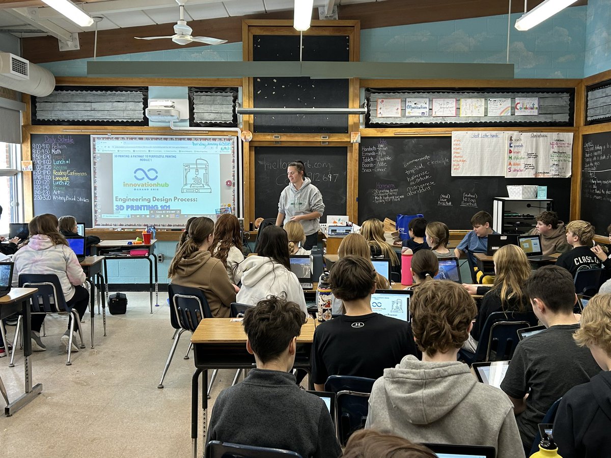 Our intermediates had the privilege of learning from <a href="/el_dailey/">Emma Dailey EL</a> and Jason Hall about 3D printing before we get to explore at the new <a href="/GEDSB/">Grand Erie District School Board</a> Learning Hub in a few weeks. 
<a href="/GreenbrierScho1/">Greenbrier School Grand Erie DSB</a>