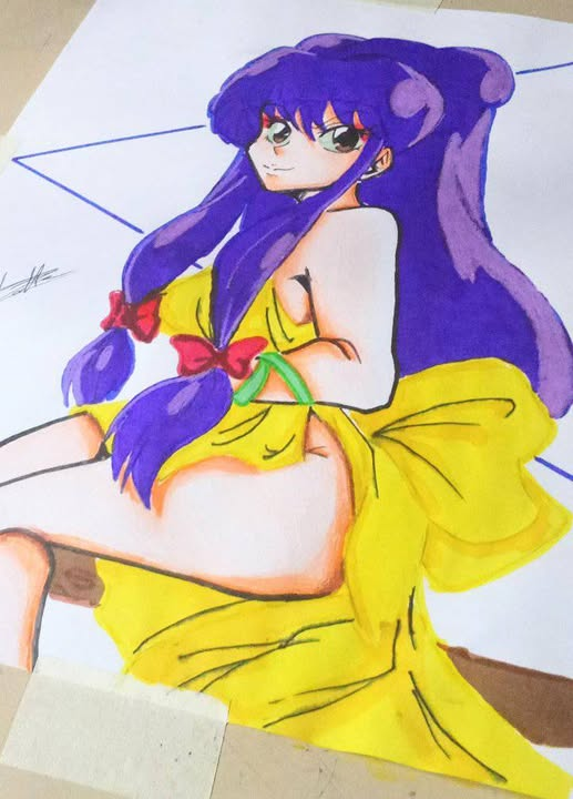DrawMigue's tweet photo. Nuevo dibujo de #shampoo #ranma #fanartist #drawart #artist #ilistration #draw #manga #anime #dibujando #dibujo #color #TakaDraw #MigueDraw https://t.co/UPQL92P66h