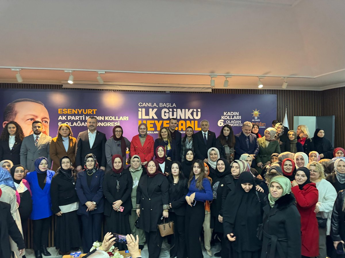 akgencesenyurtt's tweet photo. Esenyurt İlçe Kadın Kollarımızın 6. Olağan Kongresini büyük bir coşkuyla İlçe Başkanlığımız da gerçekleştirdik.

Yeniden İlçe Kadın Kolları Başkanı olarak seçilen Sayın @YldrmHarika' ü tebrik eder, yeni dönemde ekibine ve kendisine başarılar dileriz.

Hayırlı uğurlu olsun. https://t.co/am6wE5V0ry