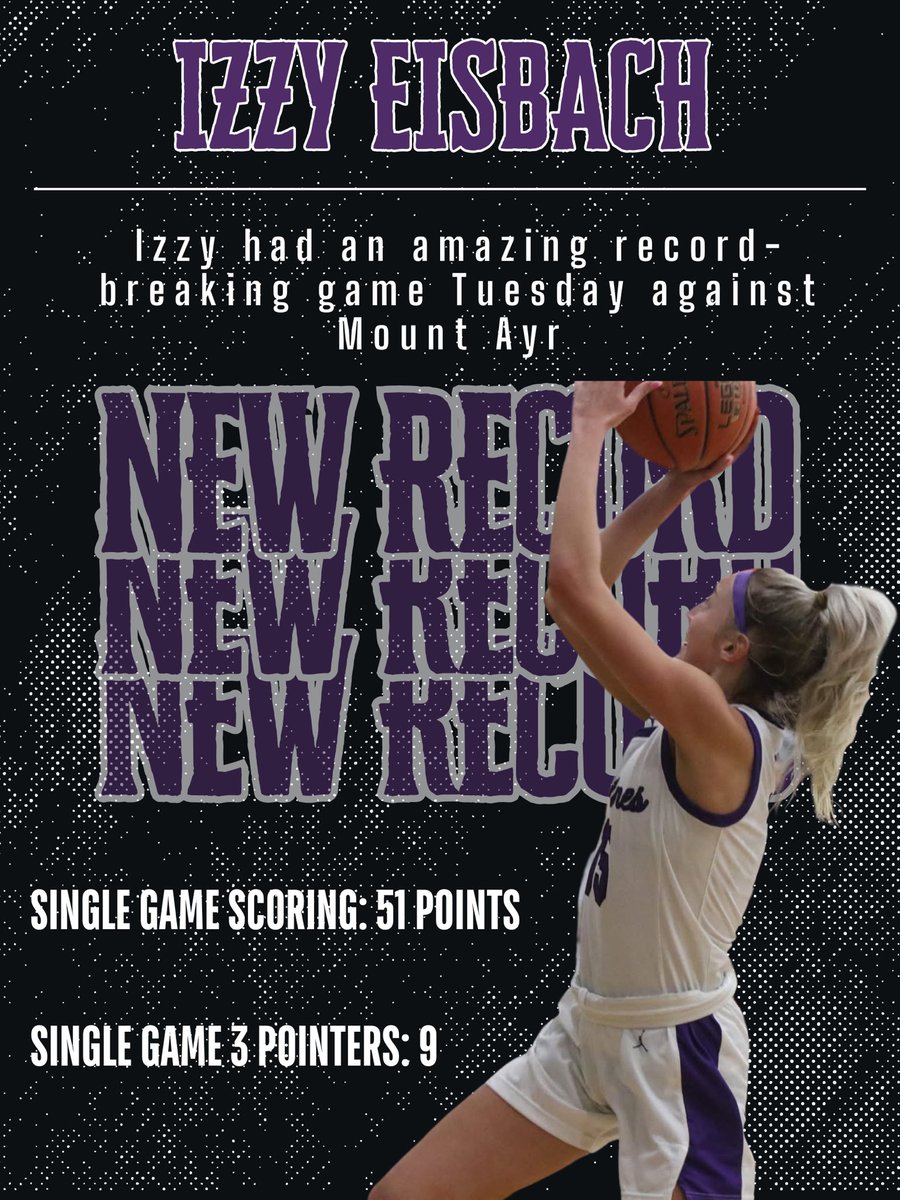 nvgirlshoops's tweet photo. 🔥 5️⃣1️⃣ 🔥
51 points, 10 rebounds, 2 assists, 5 steals, 1 block 

Good work, Izzy!

@IGHSAU @Bound_IA https://t.co/kp02HOQvjn