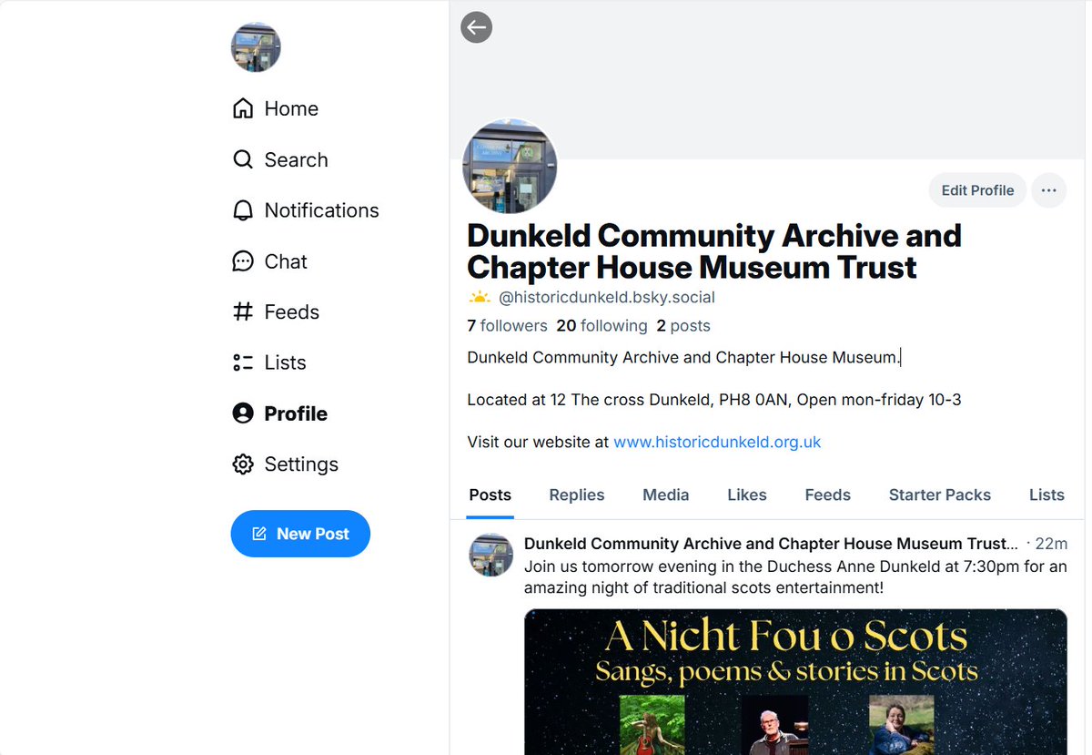 HistoricDunkeld's tweet photo. we are now also on Bluesky! Follow us over there too! @historicdunkeld.bsky.social https://t.co/l6XpGtmUQA