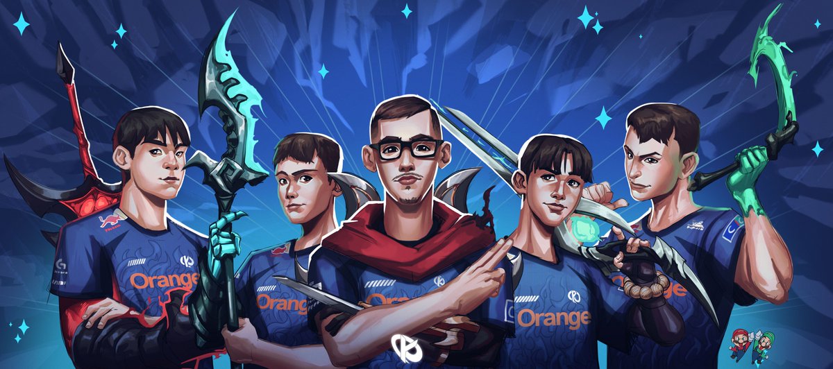 Je voulais faire un fanart de nos joueur chez KCBS pour leur donner de la force du coup voila 🫡💙
<a href="/KarmineCorp/">Karmine Corp</a> #KCWIN