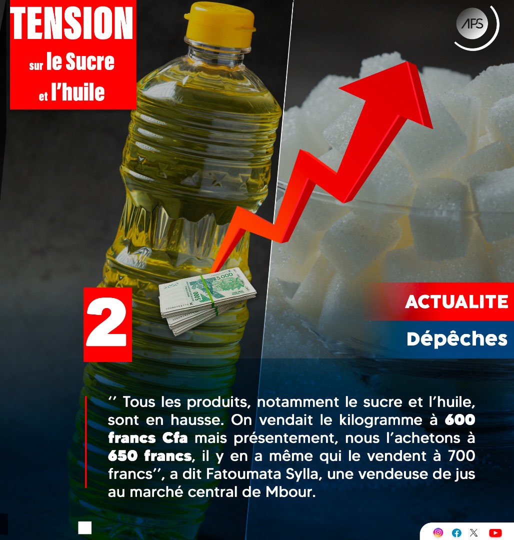 APS_Senegal's tweet photo. 🔴 Des #acteurs #alertent sur le renchérissement des prix de certaines denrées de consommation courante. https://t.co/TuzYmu3au5