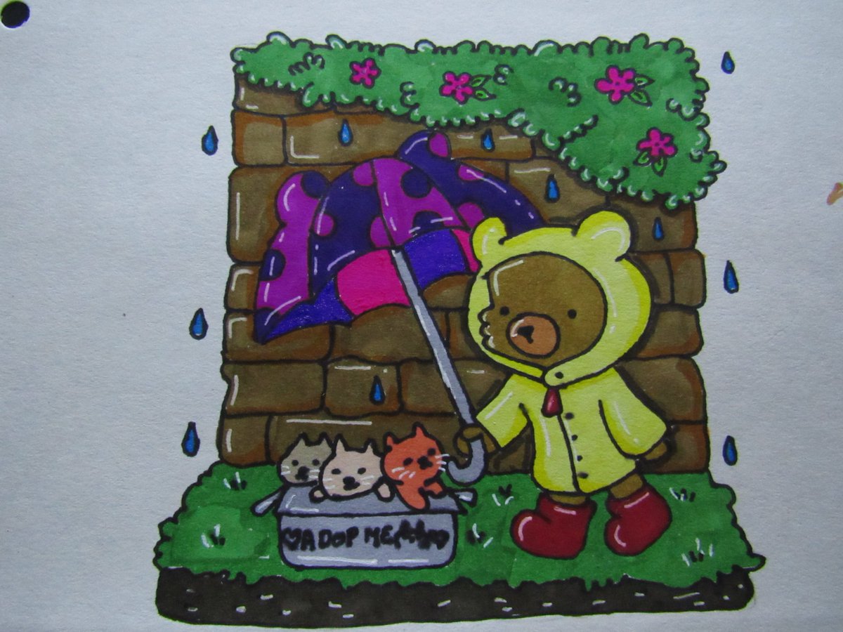 BrisaXXD's tweet photo. 😺☔🐈
#cocowyo #cocowyocoloring #cocowyocoloringbook #adultcoloring #coloringhobby #coloringoninstagram #colorirlove #arte_e_colorir #coloriageadulte #worldofcolorists #adultcoloringforum #coloriageantistress #boracolorirtop #lovetocolor #markers #wonderfulcoloring https://t.co/MgzIJ2Svml