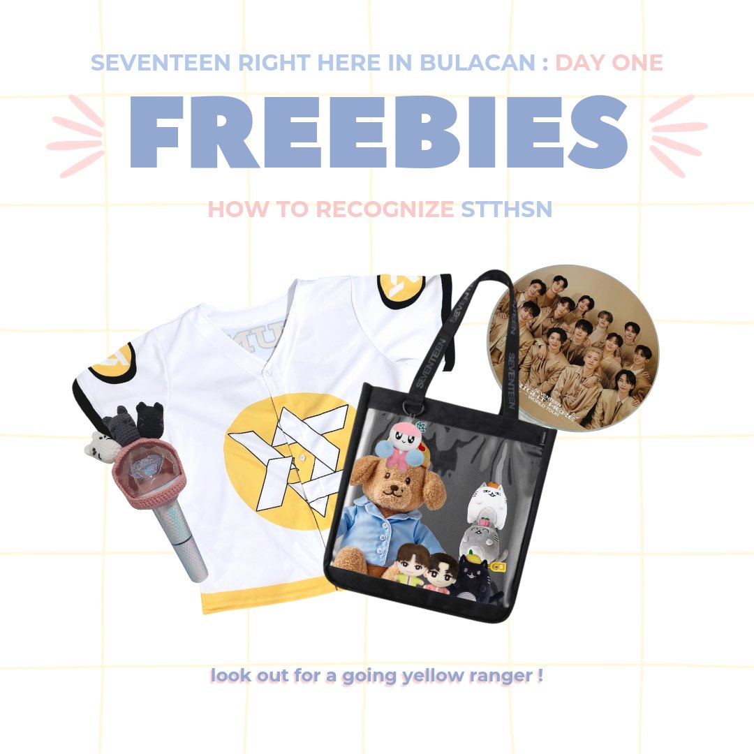 stthsn's tweet photo. SVTRH IN BULACAN FREEBIES 
— january 18, 2025 | day 1

each pack has 3 official items. you may get nrpcs, album rpcs, trading cards, and/or other non-album pcs.

retweets, likes, and new mutuals will be appreciated. thank you so much and see you there ! goiiiing yellow <3 https://t.co/SlpjKnbj4s