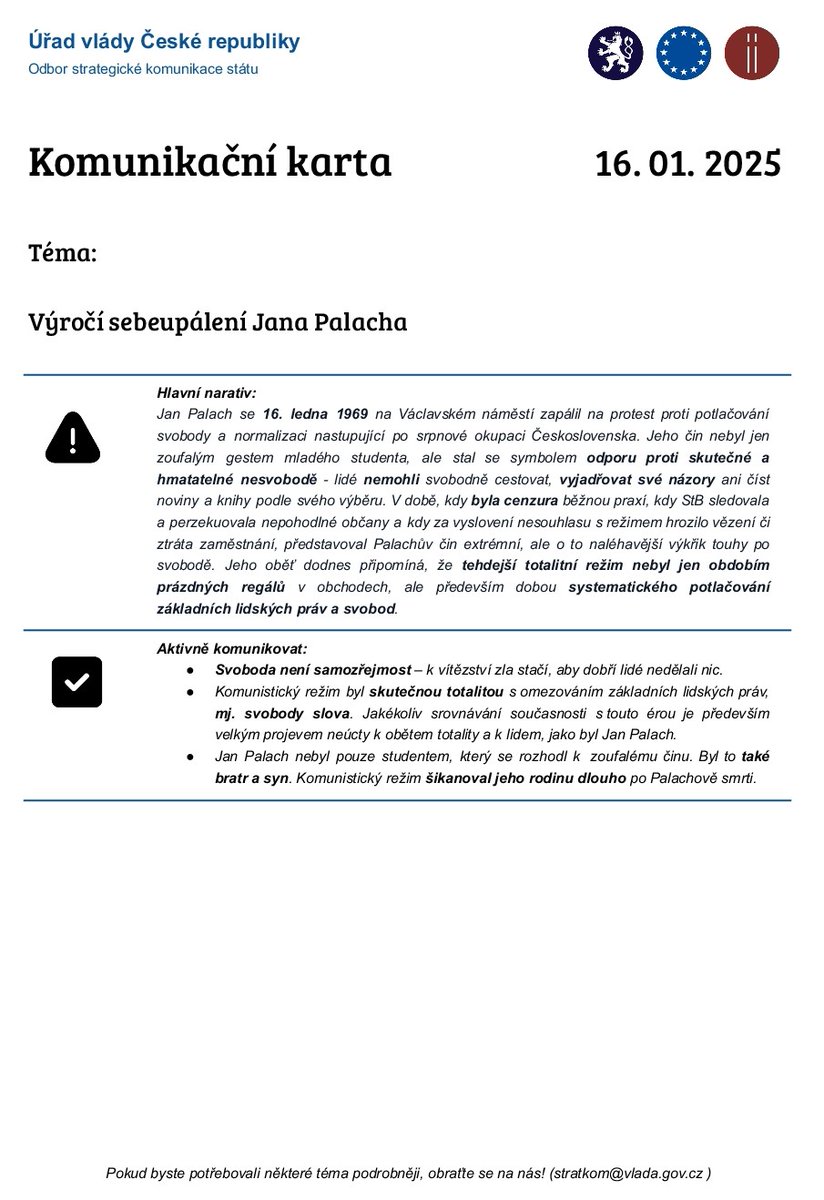 IgorHendrych's tweet photo. Poučování poslanců,jak komunikovat výročí upálení Jana Palacha,armádním důstojníkem plk. Foltýnem,nelze nazvat jinak než CHUCPE.
Služební poměr vojáka z povolání by měl být naplňován zcela jinou činností - zvláště pak v době,kdy se resortu obrany nedaří naplňovat plánované stavy! https://t.co/mfL3hz5QU9
