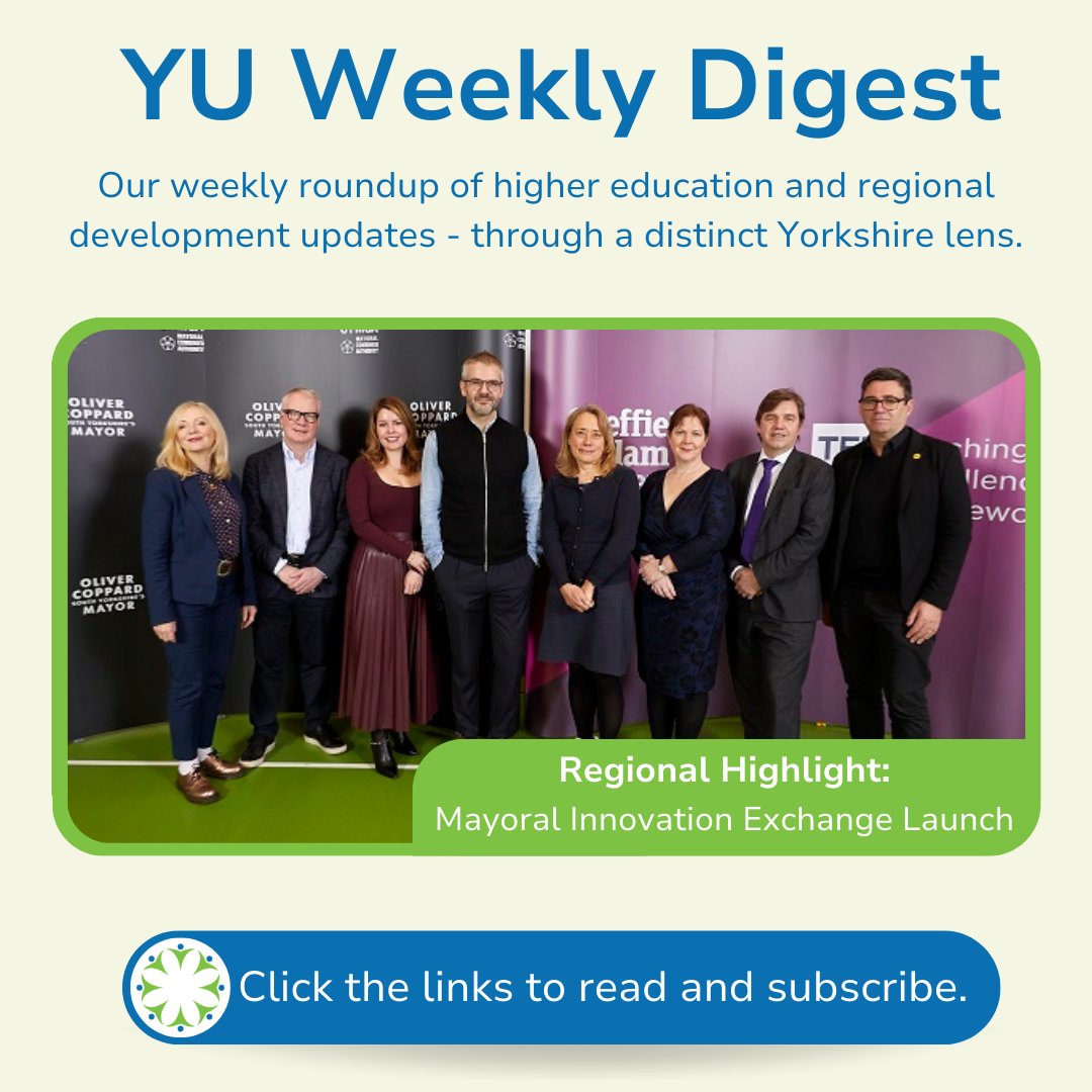Yorkshire Universities (@yorkshireunis) on Twitter photo The Mayoral Innovation Exchange, an AI action plan and <a href="/NEONHE/">NEON</a>'s report in #YorkshireUnis Digest!
👉Read: bit.ly/YUDigestW3_25
📩Subscribe: bit.ly/YU-Subscribe
Plus more from our members:
<a href="/LeedsMusicDrama/">Leeds Conservatoire</a>, <a href="/UniofBradford/">University of Bradford</a>, @LeedsUniBSchool
Image Credit <a href="/sheffhallamuni/">Sheffield Hallam University</a> The Mayoral Innovation Exchange, an AI action plan and <a href="/NEONHE/">NEON</a>'s report in #YorkshireUnis Digest!
👉Read: bit.ly/YUDigestW3_25
📩Subscribe: bit.ly/YU-Subscribe
Plus more from our members:
<a href="/LeedsMusicDrama/">Leeds Conservatoire</a>, <a href="/UniofBradford/">University of Bradford</a>, @LeedsUniBSchool
Image Credit <a href="/sheffhallamuni/">Sheffield Hallam University</a>