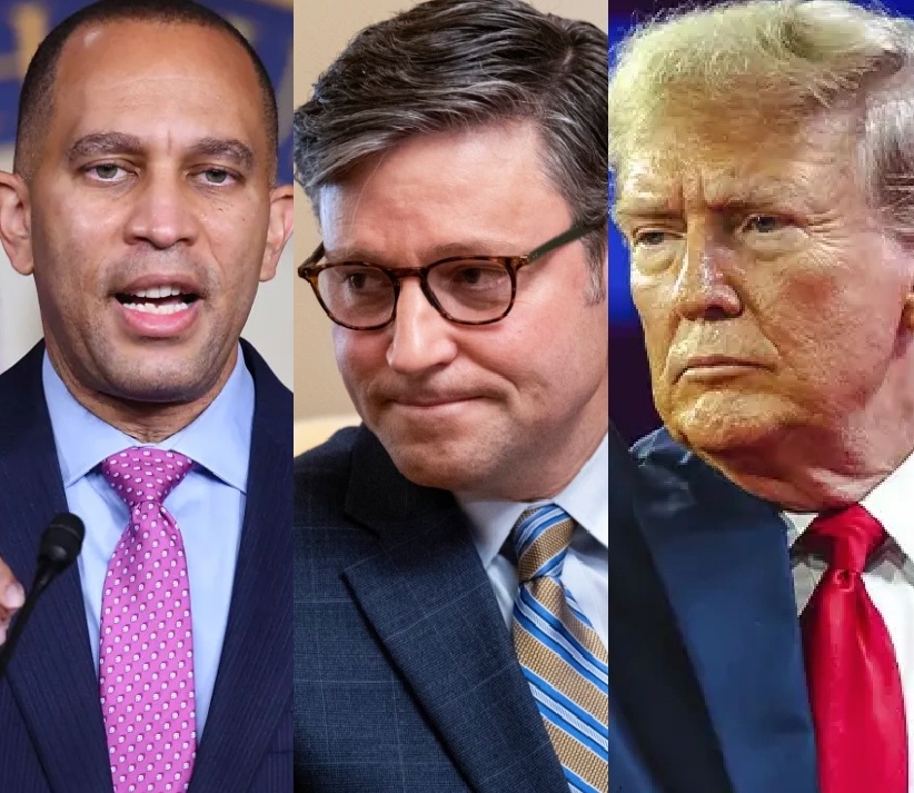 BREAKING: House Minority Leader Hakeem Jeffries publicly exposes MAGA Speaker Mike Johnson for doing Donald Trump's bidding in a "shameful" way that greatly endangers our national security.

Republicans are growing more insane and Jeffries refuses to remain silent...

Johnson