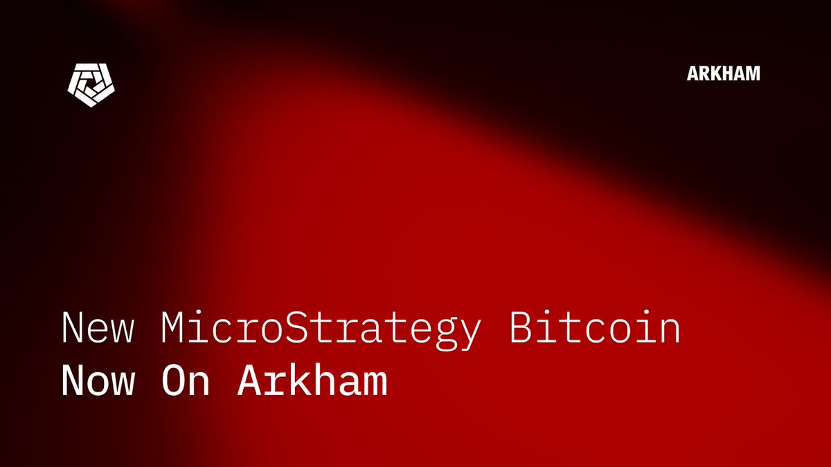 BREAKING: $32 BILLION OF MICROSTRATEGY BTC NOW ON ARKHAM

Arkham has identified an additional $25 billion of Microstrategy BTC, bringing our coverage of their Bitcoin to 96%.

We are the first to publicly identify these holdings on-chain.