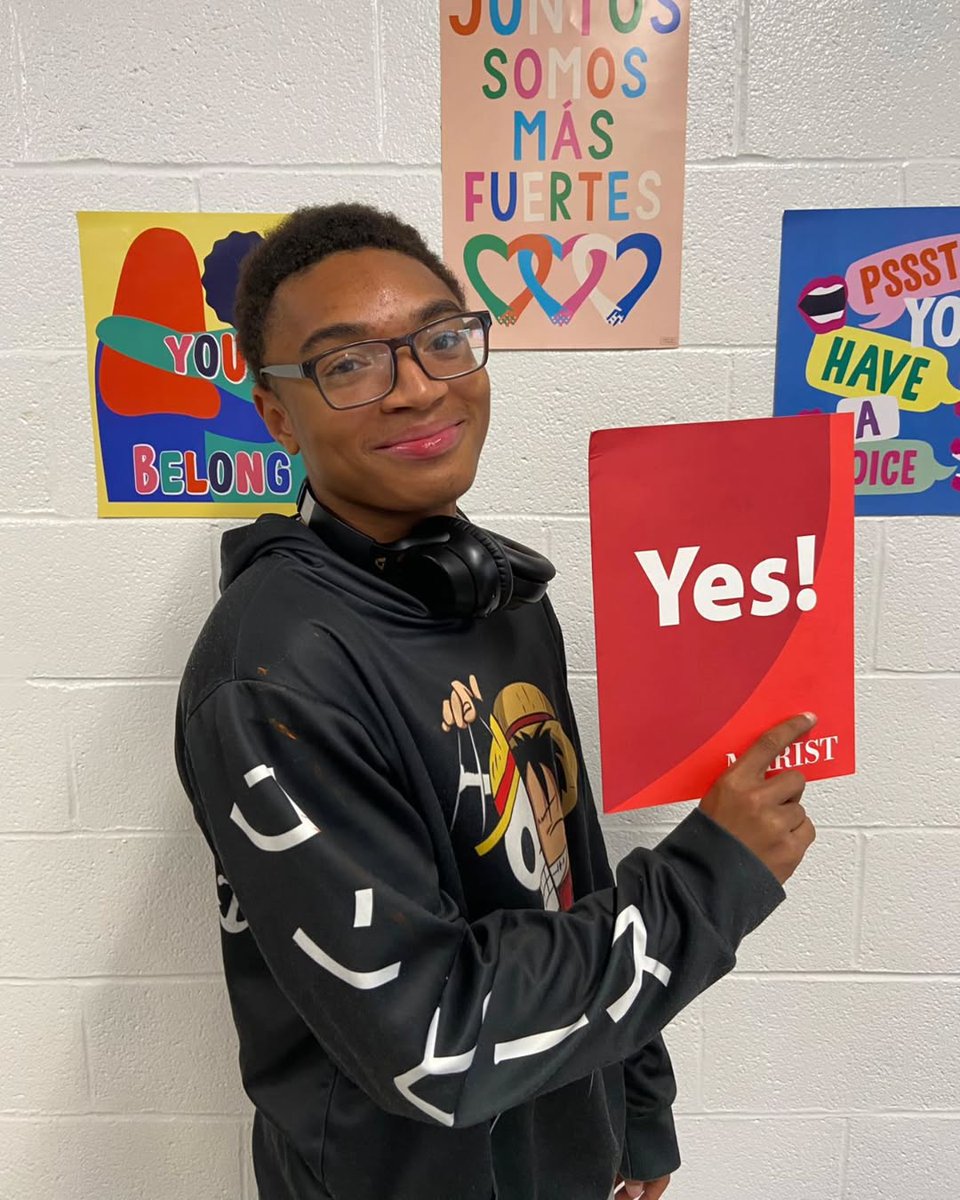 Marist's tweet photo. When you get the "YES!" you've been waiting for >>>>
If you know someone ready to take the leap and apply to join the #RedFoxFamily as a member of the #ClassOf2029, we're accepting applications until February 15: https://t.co/HFZYAIC2de https://t.co/Kwa385N2dT