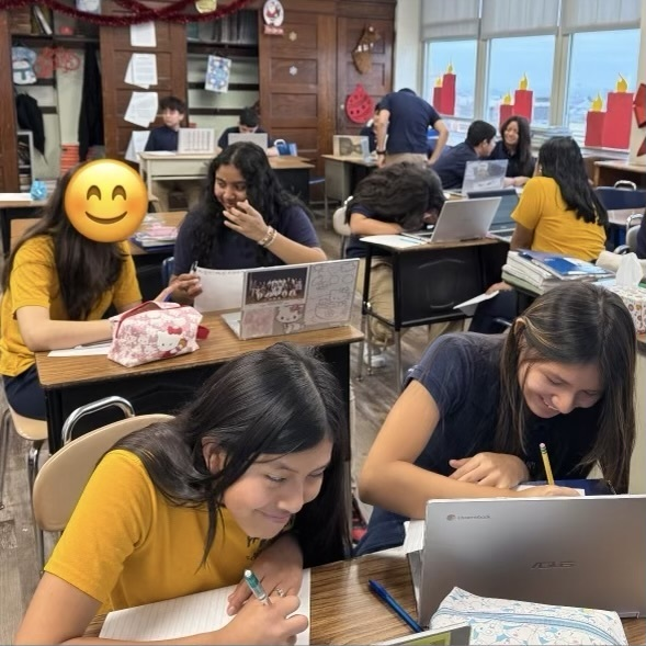 fairviewpsnj's tweet photo. Mr. Pasquino's and Ms. Johnson's 8th grade students worked in groups to write Bilingual Folk Tales. https://t.co/xWQTBtD446