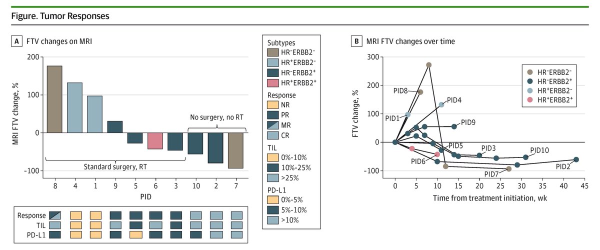 JAMAOnc's tweet photo. Intratumoral immunotherapy with pembrolizumab and mRNA-2752 appeared safe and may effectively induce regression in high-risk ductal carcinoma in situ (DCIS). https://t.co/gx59Qv8pLX https://t.co/CTy4YqdBXJ