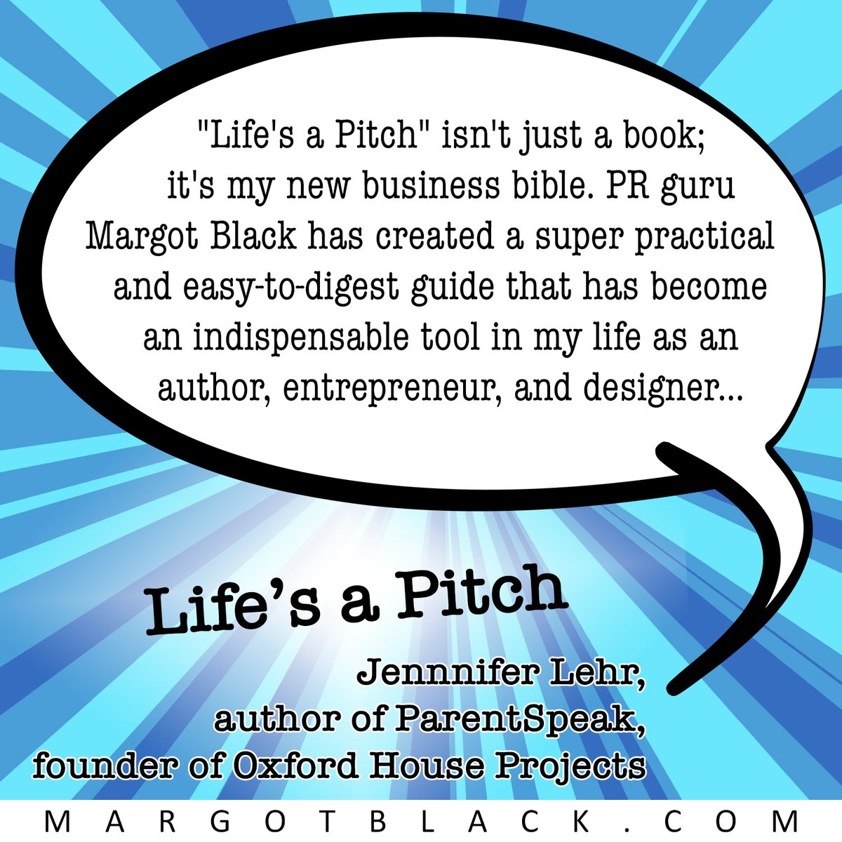 BlackInkPR's tweet photo. Amazing and kind words form Jennnifer Lehr, author of ParentSpeak and founder of Oxford House Projects

Order you copy now on Amazon or through https://t.co/s3EVgbP2Sf

#LifesAPitch #WinningStrategies #BusinessTips #BlackInkPR #praise https://t.co/TGToJD0A7L