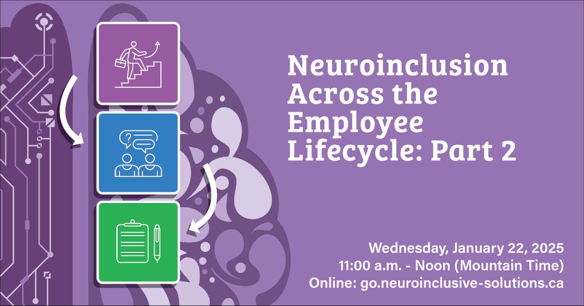 The Sinneave Family Foundation (@sinneave) on Twitter photo Next week is Neuroinclusion Across the Employee Lifecycle Part 2! Gain a deeper understanding of how to weave inclusion into employee lifecycles, focusing on the last three phases: learning and development, retention, and separation.
Register now: sinneavefoundation.pulse.ly/x9lbibuaiz Next week is Neuroinclusion Across the Employee Lifecycle Part 2! Gain a deeper understanding of how to weave inclusion into employee lifecycles, focusing on the last three phases: learning and development, retention, and separation.
Register now: sinneavefoundation.pulse.ly/x9lbibuaiz