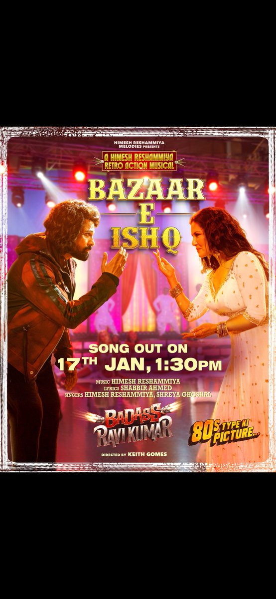 Karan_SGTribe's tweet photo. Ahh Finally after ages Himesh Reshammiya × Shreya Ghoshal song coming @shreyaghoshal #BadassRavikumar https://t.co/UhMop2XQPq